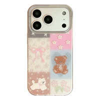 Étui antichoc en TPU magnétique avec motif de dessin animé scintillant et finition mate pour iPhone 17