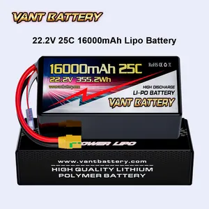 Batería Lipo 16000mAh 22,2 V 25C 6S Paquete de batería Lipo con enchufe XT90 para Multi-Rotor DJI Tarot 550 680 Quad HEX DJI S800 S1000