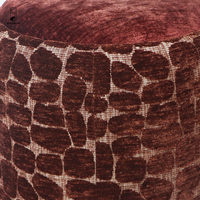 Pouf rond vintage en chenille polyester, repose-pieds rembourré, tabouret de luxe pour salon