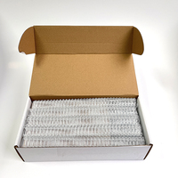 Weiße Professionelle A4 Spiralbindungsringe Metallbindedraht 34 Löcher für Büro-Dokumentenbindung 100 Stück Box