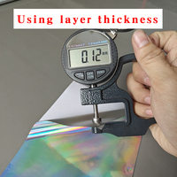Vinilo Holográfico Autoadhesivo de PVC Permanente en Rollo para Plotter de Corte, Acabado Brillante, Venta Caliente
