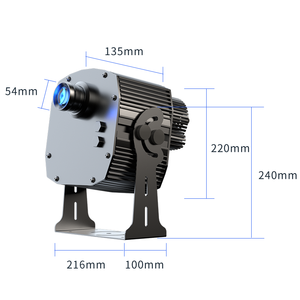Proyector LED TMUT de 110W para Publicidad y Exposiciones, con Múltiples Logotipos, Rotación Interior, 7 Gobos, Clasificación IP67, Ra85, 8500K - Product Image 3