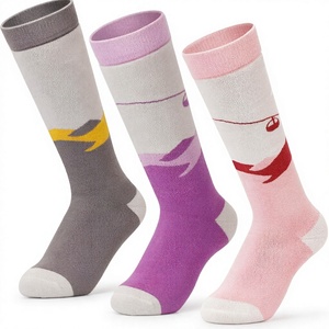 Chaussettes <span class=keywords><strong>de</strong></span> <span class=keywords><strong>ski</strong></span> tricotées ODM OutdoorMaster pour garçons et filles, chaussettes <span class=keywords><strong>de</strong></span> snowboard thermiques chaudes et respirantes pour l'hiver, avec revers antidérapant pour le mollet - Product Image 3