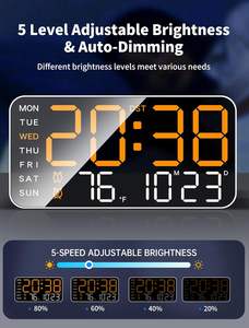 <span class=keywords><strong>Mashi</strong></span> 8.4นาฬิกาติดผนังดิจิตอลขนาดใหญ่, นาฬิกาปลุก LED ที่มีตัวเลขขนาดใหญ่, วันที่, อุณหภูมิ, DST - Product Image 4