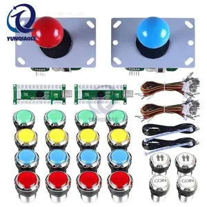 Arcade Led Usb Controller Botones y Joystick Kit para Raspberry Pi con Pc Videojuegos y Chrome Illuminated Push Button Kit