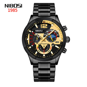 NIBOSI 2397 Nouveauté Horloge Haut de Gamme <span class=keywords><strong>Pas</strong></span> <span class=keywords><strong>Cher</strong></span> Prêt Stock Étanche Dernières Montres à Quartz pour Hommes avec Bande en Acier Inoxydable - Product Image 4