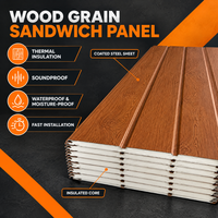 Panneau mural sandwich en polyuréthane isolé imperméable, surface en acier galvanisé pour entrepôt, usine