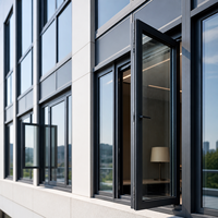 Ventana Abatible de Aluminio con Rotura de Puente Térmico para Edificios Comerciales
