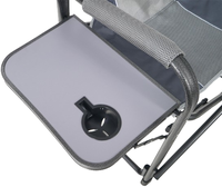 Hitree populaire Logo personnalisé extérieur Portable pliant Relax Oxford aluminium grand directeur de pêche Camping chaise