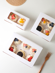 Tùy Chỉnh 2/4/6/12 Cupcake Hộp Giấy Tốt Hộp Quà Tặng Cho Bánh Và Món Tráng Miệng Thời Trang Bầu Không Khí Hiển Thị Container - Product Image 4