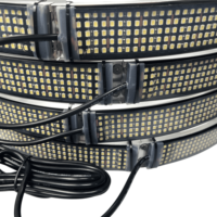 Kit d'éclairage de jante LED 4 pièces à 5 rangées, 17 pouces, blanc, 12-13,8 V, 40 W, étanche IP67, pour modification automobile