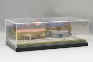 Maqueta de <span class=keywords><strong>tren</strong></span> Changming a <span class=keywords><strong>escala</strong></span> <span class=keywords><strong>N</strong></span> 1:160, caja de exhibició<span class=keywords><strong>n</strong></span>, estació<span class=keywords><strong>n</strong></span> de carga ferroviaria, diorama de patio de carga, 53x26x18cm - Product Image 3