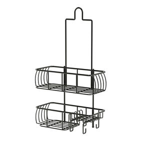 Étagère de Douche Adhésive Chromée avec Crochets, Sans Perçage, Auto-drainante, pour Murs Carrelés Texturés - Product Image 1