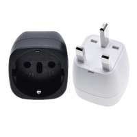 Adaptateur de prise EU vers UK 13A avec fusible, convertisseur Schuko Euro vers prise britannique 3 broches, prise de voyage pour prise britannique 250V, 1 sortie, homologation UKCA
