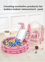 Ensemble de balançoire gonflable d'équipement de terrain de jeu extérieur pour enfants avec toboggan d'escalade pour les loisirs du parc et l'utilisation du parc d'attractions