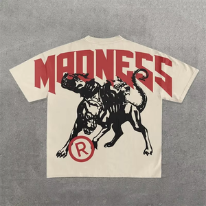 T-shirt vintage pour homme DIHUI OEM Hip Hop Streetwear en coton 100% de haute qualité, coupe oversize, imprimé intégral, vente en gros - Product Image 5