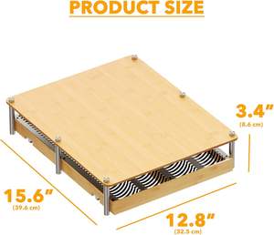 Tiroir de rangement pour dosettes de café en bambou, compatible avec les capsules <span class=keywords><strong>Nespresso</strong></span> Vertuo, capacité de 40 dosettes grandes et 56 dosettes petites, station à café - Product Image 2