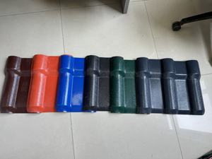 แผ่น<span class=keywords><strong>หลังคา</strong></span>เรซิน <span class=keywords><strong>upvc</strong></span> ดีไซน์แบบสเปนหลังคาหลากสี - Product Image 5