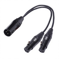 Câble audio XLR mâle vers double XLR femelle, répartiteur 1 entrée 2 sorties, en PVC, conducteurs en cuivre sans oxygène XC1029JSH, pour mélangeurs et microphones, 3 mètres