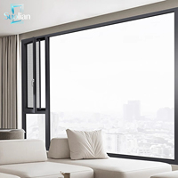 Fenêtre à battant moderne en aluminium avec option verre intelligent pour projets résidentiels haut de gamme