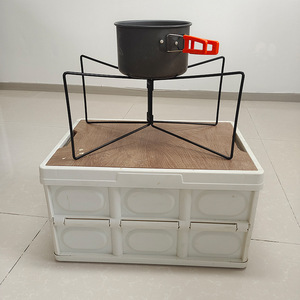 Aluminum Camping <b>Folding</b> Support Frame Square Collapsible Base for Storage Box Grill Pot Water Tank <b>Bucket</b> Outdoor Use - Product Image 3