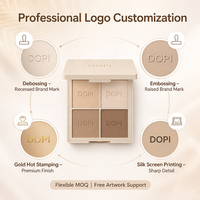 DOPI Palette de contouring visage 4-en-1 : Highlighter, Blush, Poudre mate – Fabricant de cosmétiques OEM/ODM, Marque privée, Vente en gros