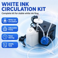 Système de circulation réglable pour réservoir d'encre blanche DTF avec agitateur et minuterie pour Epson L1800 L800 L805 L18050 I3200 XP600 Encre DTG