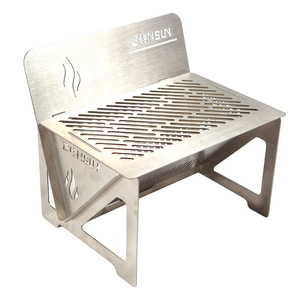 Barbecue d'extérieur détachable, réchaud de camping, gril à charbon de bois, rôtissoire détachable en acier inoxydable, poêle à bois - Product Image 3