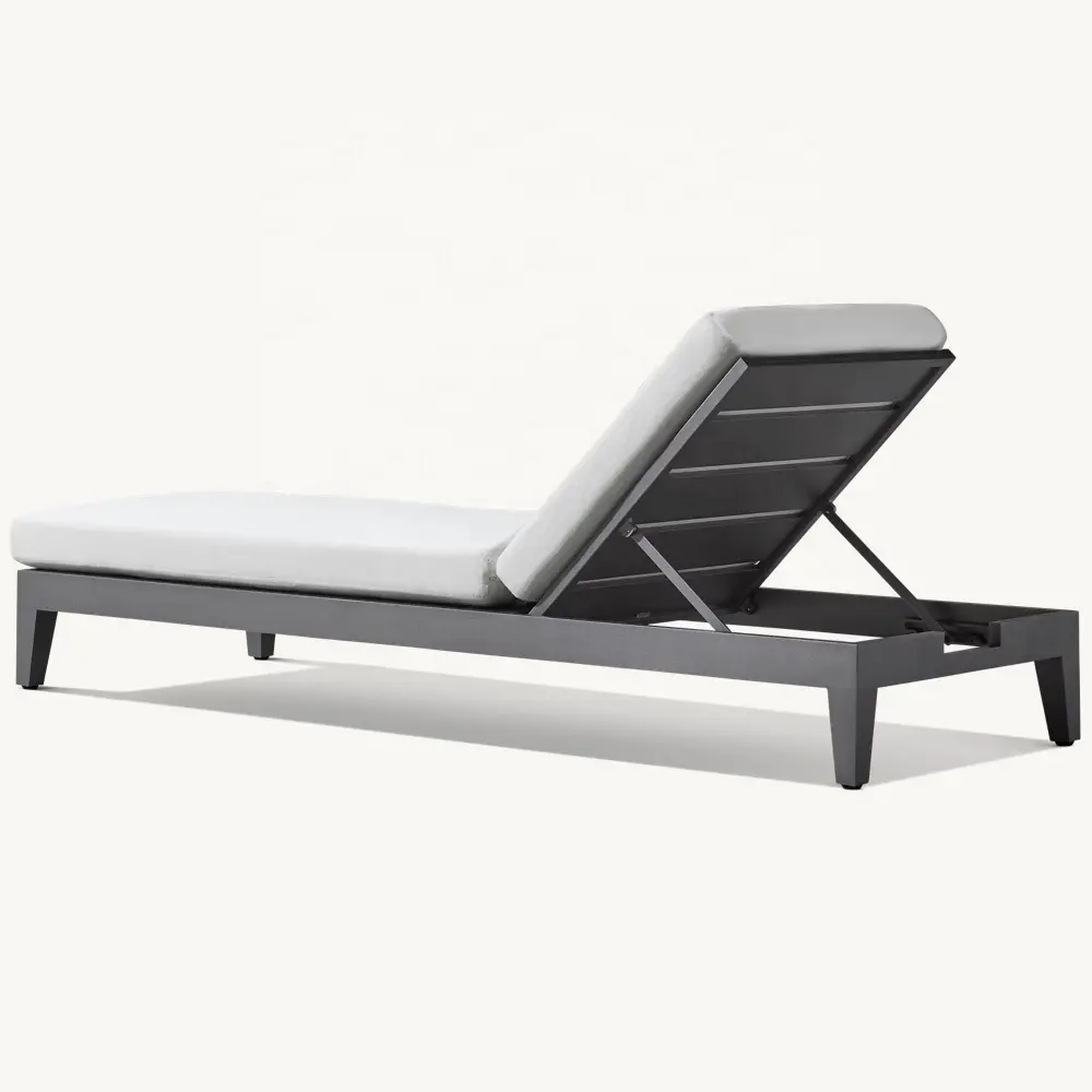 2023 Nieuwe Chanouwell Groothandel Tuin Villa Aluminium Meubelen Design Zwembad Chaise Lounge Buiten Ligstoel