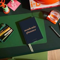 Agenda scolaire personnalisé A5, couverture en tissu, journal annuel de bien-être, design de logo personnalisé, planificateur étudiant, emballage en boîte cadeau