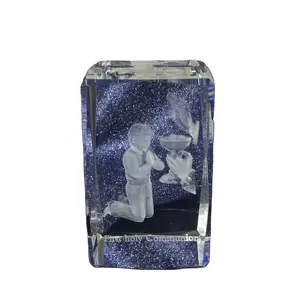 Exquisite crystal K9 square material, carved pattern inside can be customized .