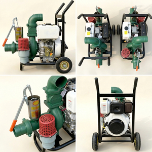 Pompa d'Acqua Diesel Raffreddata ad Aria da 6 Pollici ad Alto Flusso con Carrello per Irrigazione Agricola e Drenaggio Alluvioni - Product Image 6