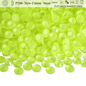 OLeeya Venta al por mayor Flat Back Glass Strass Colorful Noctilucent Neon Non Hotfix Cristales de diamantes de imitación para accesorios de decoración DIY - Product Image 2