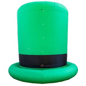 Nouveau chapeau haut de forme gonflable St Patricks Day grand 6M de haut St Patty's Shamrock Leprechaun chapeau sauter cour décoration jouet d'extérieur - Product Image 4