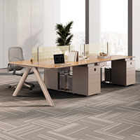 Escritorio y Silla de Oficina Modernos de Madera para Uso en el Hogar/Oficina, Diseño Modular Ecológico con Almacenamiento en Cajones para Archivos