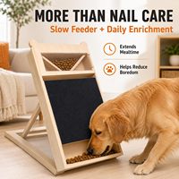 Planche à gratter pour chiens avec distributeur de friandises et mangeoire lente, jeu de puzzle stimulant la grattage naturel et la stimulation mentale