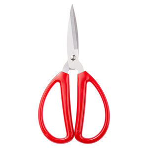 Tijeras domésticas de acero inoxidable, 4 pulgadas, cabeza recta roja, para uso doméstico en la cocina - Product Image 1
