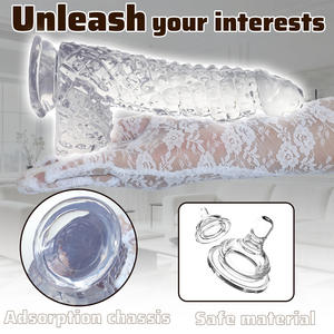Dildo de PVC con Forma Alternativa, Tapón Anal Transparente con Superficie de Partículas, Textura Suave, Dildo para Punto G para Mujeres, Palo de Masturbación <span class=keywords><strong>Gay</strong></span> - Product Image 2