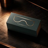 Boîte cadeau de luxe gris anthracite pour lunettes, avec insert rigide personnalisé en feuille d'or rose, fournisseur en gros OEM ODM d'emballages