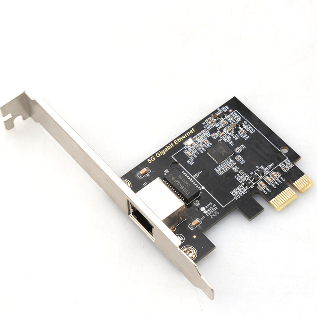 PCIe3.1 1X 5G  Lan Card Single Port 5Gbps PCIe Network Card Provides Multi-network Speeds Gigabit Ethernet Supports PXE & WOL