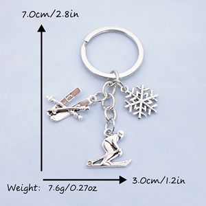 Llavero <span class=keywords><strong>de</strong></span> esquí Esquiador Deportes <span class=keywords><strong>de</strong></span> invierno Competición Llavero Esquiador Llaveros Coche Colgante Regalo Snowboarder Esquí Recuerdo - Product Image 6