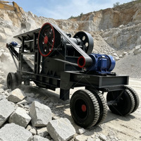 Concasseur à mâchoires mobile de haute qualité PE500x750 avec convoyeur, concasseur à mâchoires portable pour le recyclage du béton