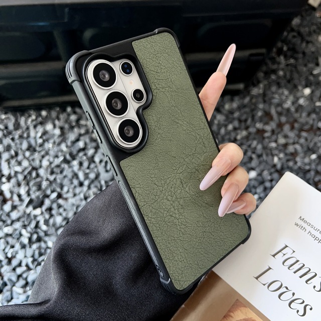 Business Men's Four Corner Leather Mobile Phone Case for Samsung Galaxy S26U/S26/S26P Shell Shockproof Mobile Back Cover