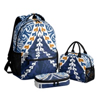 Lot de 3 sacs à dos antivol étanches personnalisables (MOQ 1) en polyester avec fermeture éclair et fermoir, style vintage arqué, pour livraison directe