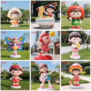 D038 DK ART DECOR FURNITURE Statua Moderna Minimalista Resistente alle Intemperie, Scultura Personalizzata a Forma di Ragazza Clown con Palloncino a Stella - Product Image 6