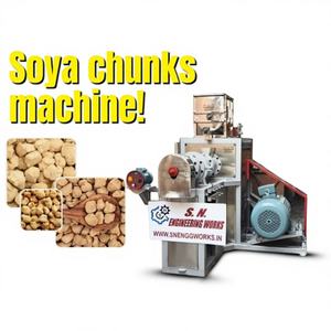 Machine extrudeuse entièrement automatique en acier inoxydable pour morceaux de soja végétariens SN Engineering Works 1000 kg/h, haute puissance triphasée - Product Image 1