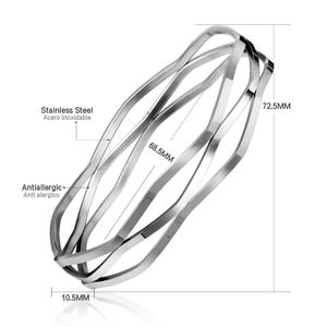 Joyería de Moda, Brazalete de Acero Inoxidable de 3 Colores, Brazalete Delgado con Estrella, para Mujeres, Amantes de las Marcas Favoritas - Product Image 6