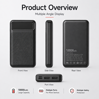 Fournisseur de batteries externes 10000 mAh, chargeur portable 10000 mAh, logo personnalisé, fabrication OEM, vente en gros, certifié CE, RoHS, FCC, KC, SAA