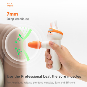 Beoka, nuevo diseño, bonita pistola de masaje eléctrica de conejo, tejido profundo <span class=keywords><strong>Mini</strong></span>, músculo fascial, vibración, logotipo personalizado, cuerpo para niños - Product Image 4