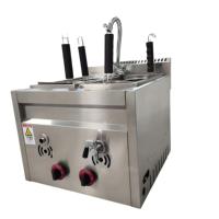 Nouveau modèle très demandé de cuiseur à pâtes professionnel de table à 4 cuves en acier inoxydable, à gaz, avec protection anti-flamme, multifonctionnel et facile à nettoyer